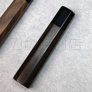 出口日本黑檀黑牛角小刀刀柄.厨刀刀把.小三德.实木