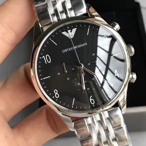 代购正品 armani 阿玛尼男士大表盘钢带防水石英商务手表ar1863