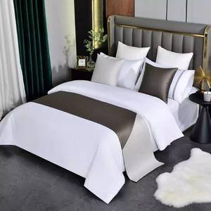 轻奢样板间酒店床上用品宾馆布草全套床品床尾巾床旗尾垫床罩床盖