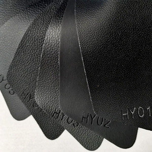 黑色荔枝纹压花纹PVC半PU皮料汽车座椅内饰沙发箱包手袋皮革面料