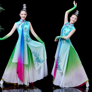 古典舞服装女飘逸中国风2022新款民族舞江南梦伞舞舞蹈演出服成人
