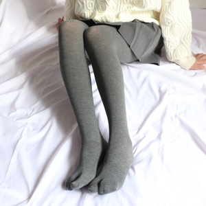 冬季加厚棉二指袜女连裤袜大脚趾分趾裤袜猪蹄鞋袜子黑色美腿显瘦