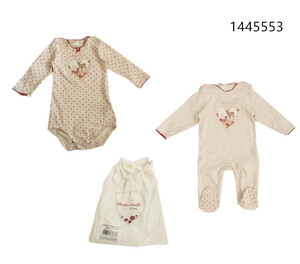 KANZ 德国品牌 现货  婴儿针织长袖包臀衣+ 连体衣 两件组套装