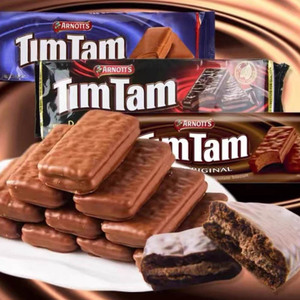 澳大利亚TIM TAM双层巧克力原味黑巧克力味夹心饼干200g