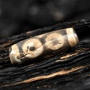 【甲坔】全品深度地埋宝盖三眼仟姩至纯天珠30*10.5mm