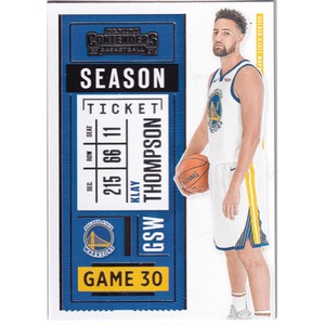 nba球星卡 汤普森 72# 2020-21帕尼尼球票 contenders