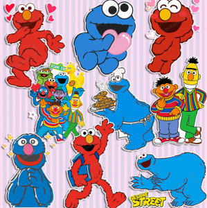 芝麻街可爱卡通贴画旅行箱贴纸滑板笔记本冰箱摩托电动车贴墙贴纸