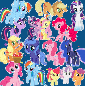 小马宝莉粉色可爱少女系贴画行李箱拉杆旅行箱滑板吉他电脑贴纸