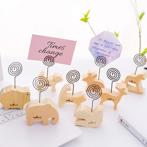 创意小可爱金属便签夹照相片明信片卡夹办公桌面留言板备忘纸夹子