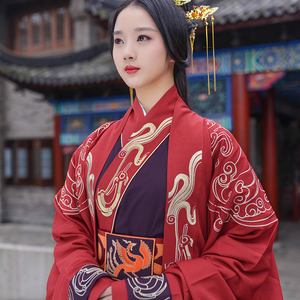 重回汉唐龙凤呈祥婚嫁男女秦汉婚服新郎新娘中式结婚礼服套装定制