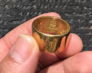 清晚期德国法克曼krostfrei 14k金戒指包老保真