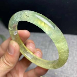天然葡萄石手镯绿碧柳透体水润惊艳高冰宝石饰品现货一物一图欧美