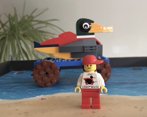 乐高lego丹麦木头鸭子印刷图案973pb1072c01乐高世界稀有限定人仔