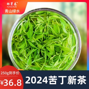 羽芽春小叶苦丁茶2024新茶四川峨眉山特级野生正品青山绿水茶250g