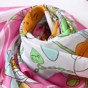 特 包邮 mosi夏季防晒沙滩巾田园风印花大方巾女士丝巾 梦游春境