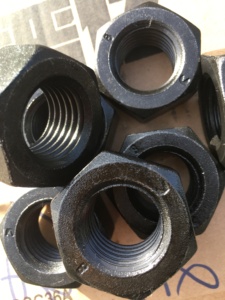 正品晋亿六角螺母8级m8螺帽高强度加硬处理淬火黑色国标牙距螺纹