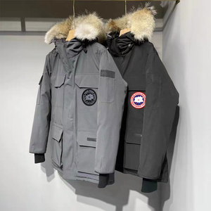 大鹅羽绒服男08远征中长款莆田高/版本派克大衣2021冬新款羽绒服