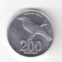 近新原光印尼硬币铝币印度尼西亚共和国200卢比2003年