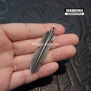 【代购】美国正品chrome hearts克罗心羽毛/叶子好运幸福项链吊坠