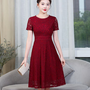 结婚母亲装洋气嫁女儿婚礼妈妈春夏装连衣裙新娘喜婆婆礼服上档次