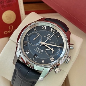 【正品名表】欧米茄蝶飞计时蓝面双眼计时at9300同轴机芯表径42mm