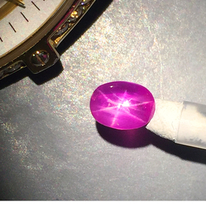 七楼半 星光红宝石 缅甸天然红宝石 星光粉蓝宝 0.99克拉