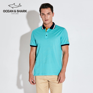 00古老鲨鱼旗舰店天猫古老鲨鱼品牌男士短袖t恤百搭纯色上衣体恤衫