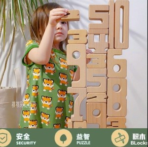 sumblox数字积木大颗粒儿童逻辑益智动脑启蒙建造低结构木质玩具