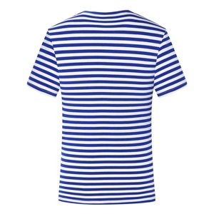 夏季海魂衫男士短袖T恤定制刺绣水手服纪念衫蓝白纯棉衣服海魂衫