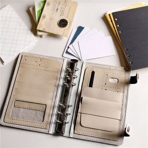 手工真皮活页夹a5a6手账本旅行记事本多功能个性礼品纪念本收纳本