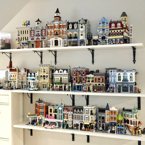街景系列砖块银行转角精品酒店城市建筑房子大型拼装国产积木玩具