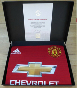 曼联签名球衣博格巴签名球衣卢卡库签名曼联中国行贝克汉姆签名