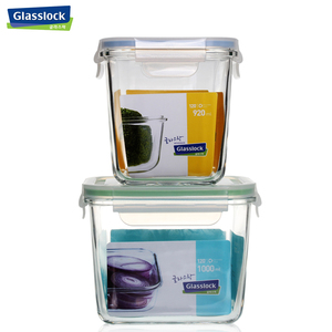 装汤粥饭盒Glasslock上班族微波炉玻璃保鲜盒 外带粥杯绿豆汤碗盒