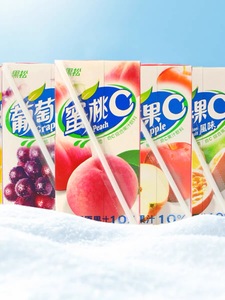 台湾黑松饮料300ml*6瓶苹果汁水蜜桃百香果柳橙葡萄果汁饮料纸盒
