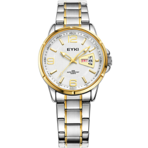 商务经典男表男款腕表休闲大气艾奇男士手表钢带石英表带日历星期