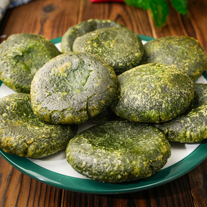 艾叶粑粑蒿子粑粑艾草青团糯米糍粑湖南特产美食小吃半成品商用