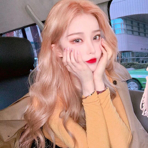 中分刘海假发女金色网红大波浪中长发卷发全头套 自然锁骨发型