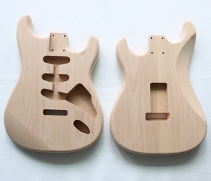 st桤木双拼琴体电吉他配件单单单半成品赤杨木diy琴身没做油漆