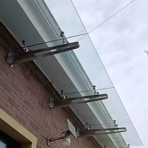 304不锈钢玻璃牛腿支架钢梁雨棚架h型钢结构挑梁配件点式幕墙爪