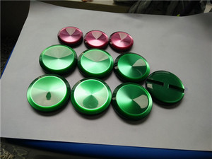 50毫米有机玻璃扣 70年代珠光有机玻璃纽扣 绿色5棵