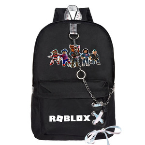 ROBLOX书包游戏周边双肩背包链条系带帆布包男女休闲书包