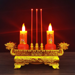 祭祖用的灯清明节祭祀祭奠扫墓上坟用品电子香烛供佛香炉蜡烛供灯