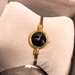 gucci古驰手表石英vintage复古金色钢绳贝母酷奇古奇小手镯女表