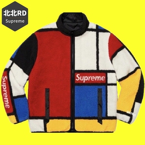 supreme 20fw reversible jacket双面拼接摇粒绒外套抓绒夹克男女