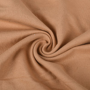 棕色纯棉反面绒抓绒保暖卫衣裤布料反季处理9元一米