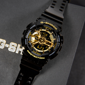 卡西欧手表男g-shock黑金ga-110gb-1a casio黑武士ga-110-1b男表