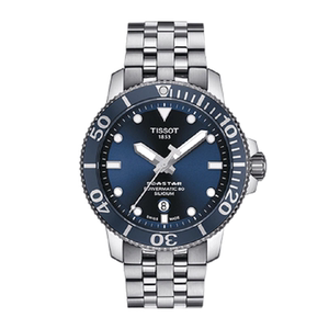 tissot 天梭海星系列尼龙带80机芯机械男表 t1204071104101硅游丝