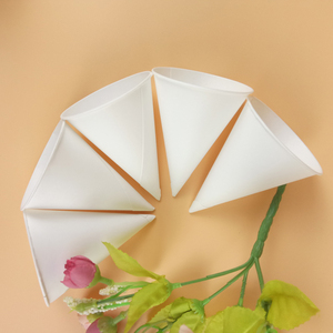 圆锥形小纸杯 展会/机场/营业厅/医院单位接待用 可做一次性漏斗