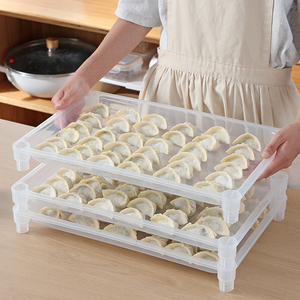 饺子盘收纳盒速冻饺冷冻饺子托盘厨房用品冰柜专冰箱专用塑料盘子