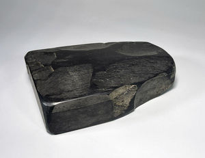 小布美術 日本带盖子的那智黑石天然石头砚台文房四宝包邮